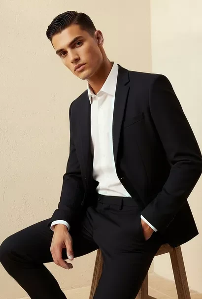 Plus Scorpion Stone Color Slim Fit Men's Blazer Jacket – Modern Office & Event Style